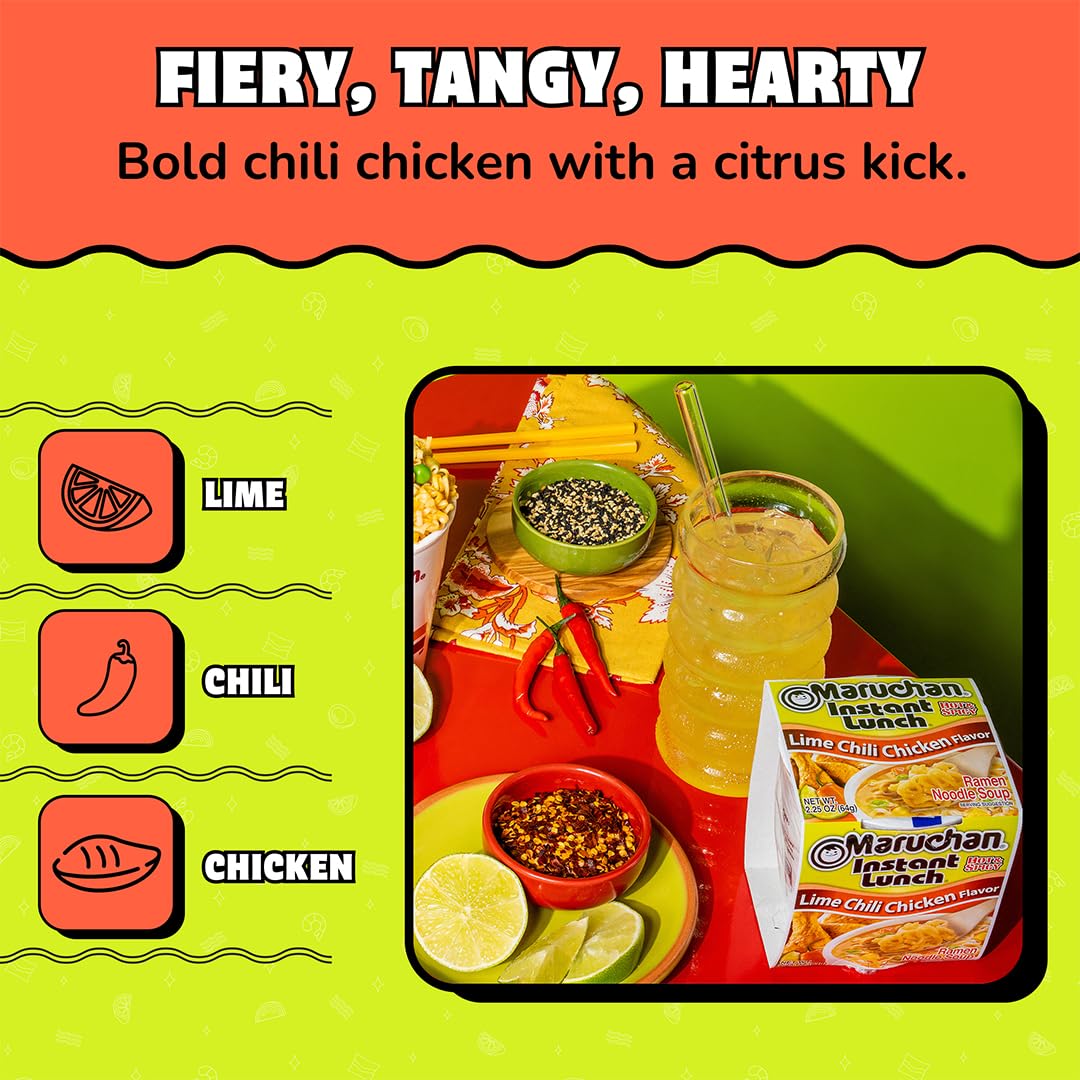 Maruchan Instant Lunch steaming noodles in cup offers a comforting aroma.