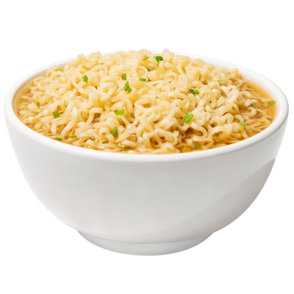 A college student snacking on Maruchan Less Sodium Beef Ramen