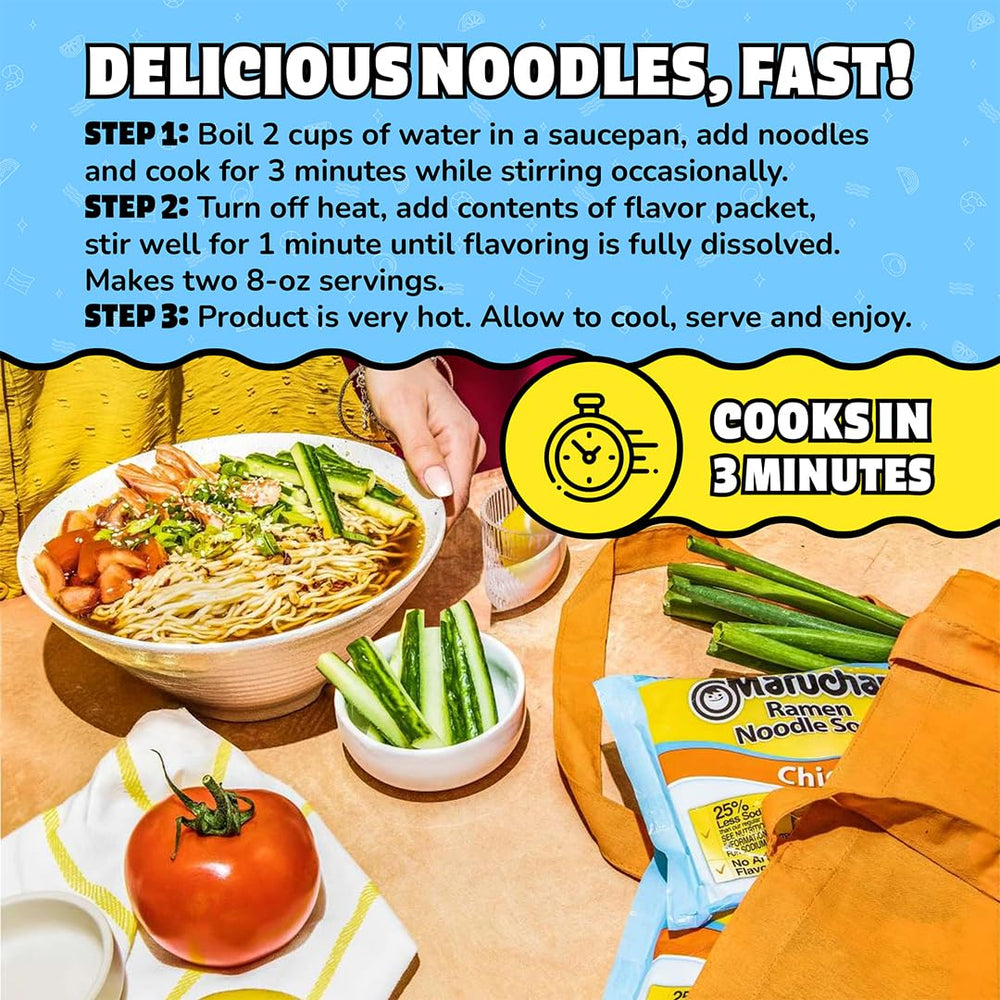 Maruchan Less Sodium Chicken Ramen serving ideas for meals