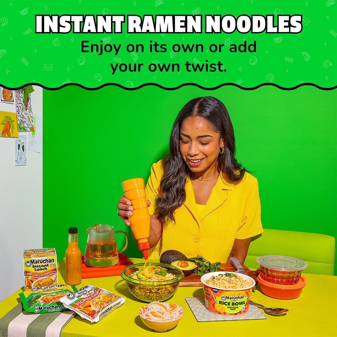 Maruchan Ramen Chili ready-to-eat setup for fast lunch