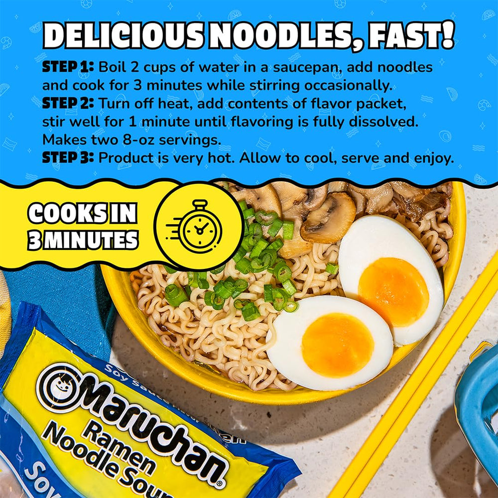 Maruchan ramen is a college staple for late-night study sessions.