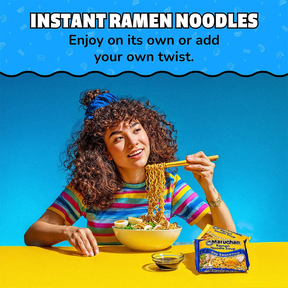 Maruchan ramen, a family favorite for quick dinners.