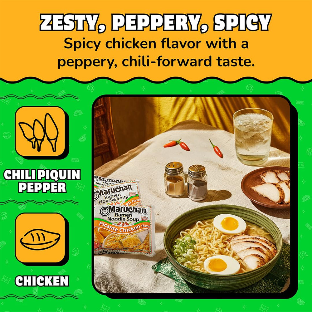 Maruchan Ramen Picante Chicken simmering in pot creates a comforting, spicy aroma.