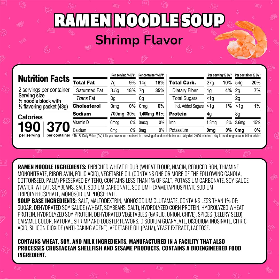 Maruchan Shrimp Ramen noodles in pot boiling for fast dinner