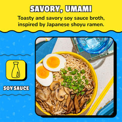 Maruchan Soy Sauce ramen seasoning packet adds depth.