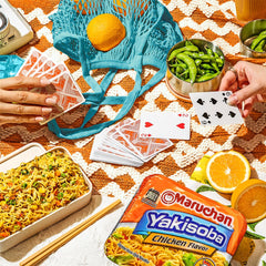 Maruchan Yakisoba Chicken steaming-bowl—aromatic, quick comfort in minutes.