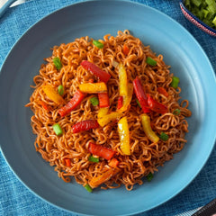 Maruchan Yakisoba Fire Spicy Beef vegetables mix enables personalized weeknight dinners.
