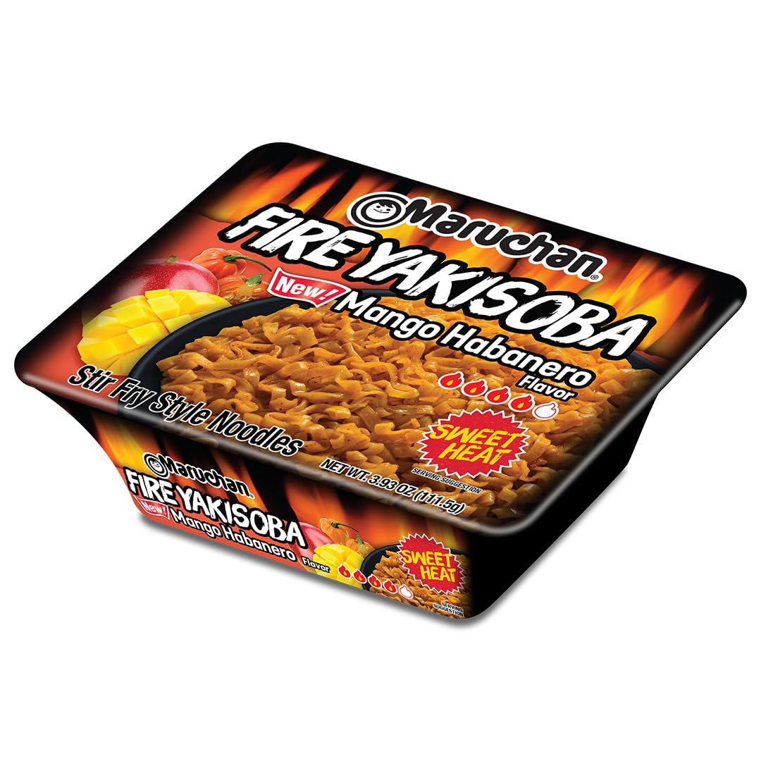 Maruchan Yakisoba Mango Habanero pack ready for quick meals with bold flavor.
