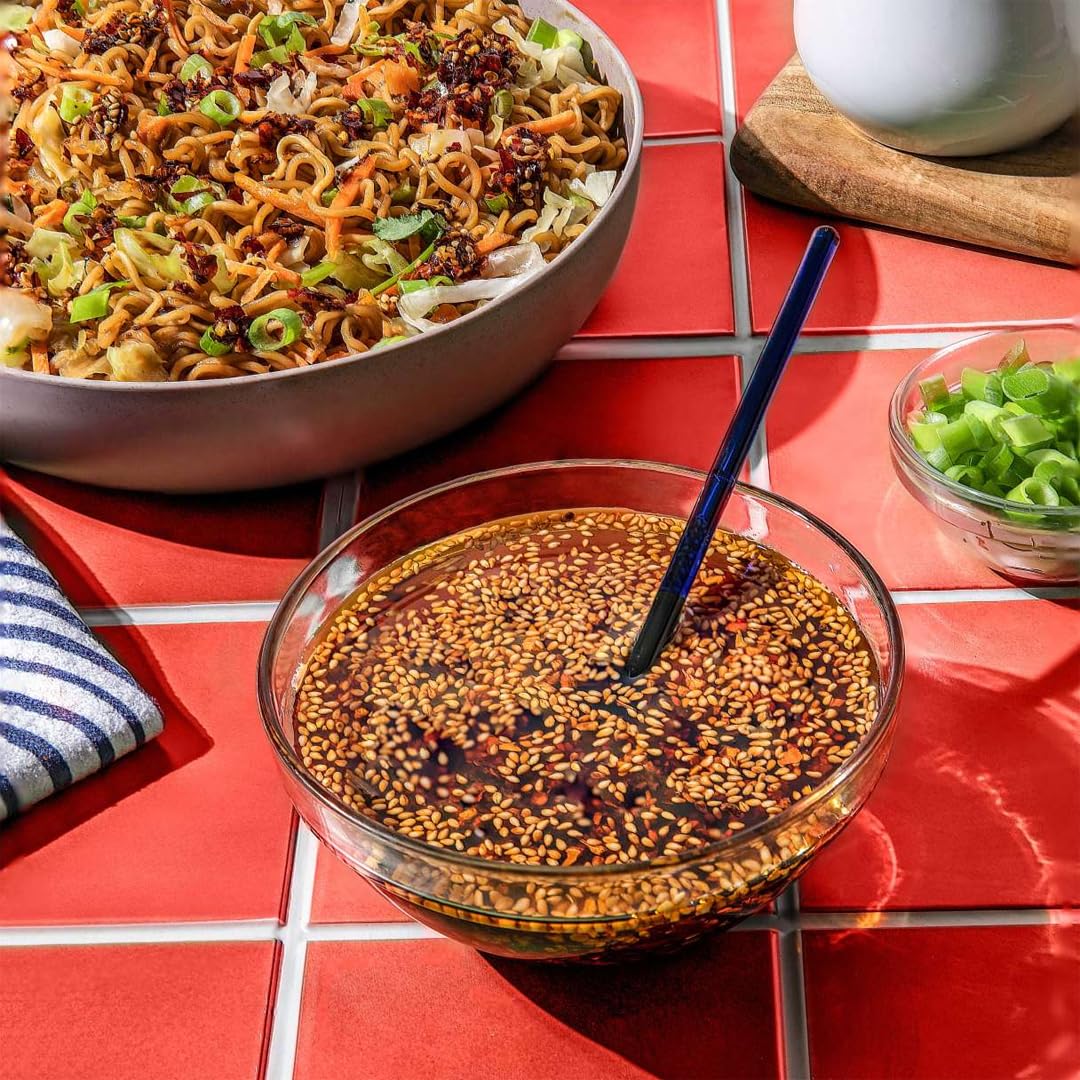Maruchan Yakisoba Teriyaki Beef with vegetables for adding your own toppings.