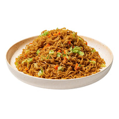 Maruchan Yakisoba Teriyaki Chicken vegetables mix, includes hearty vegetables for balance.