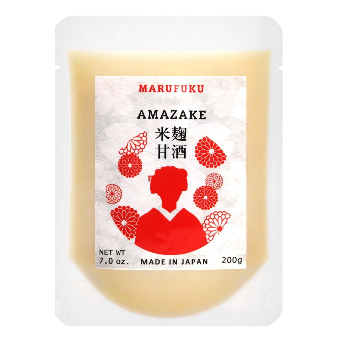 MARUFUKU Amazake bottle front, highlighting authentic Japanese koji rice flavor and rich aroma.