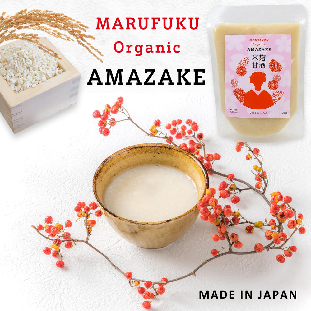 MARUFUKU Amazake in a kitchen setting, illustrating daily routine usage without added sugar.