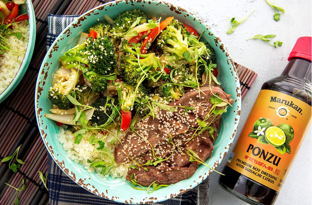 Marukan Ponzu Sudachi ingredients with sudachi limes highlighted