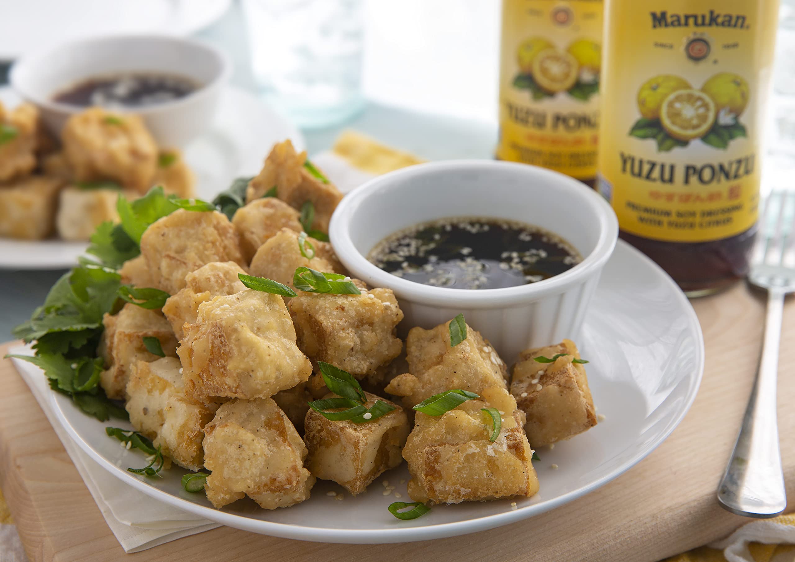 Ingredients focus on Marukan Ponzu Yuzu with yuzu and sudachi citrus.
