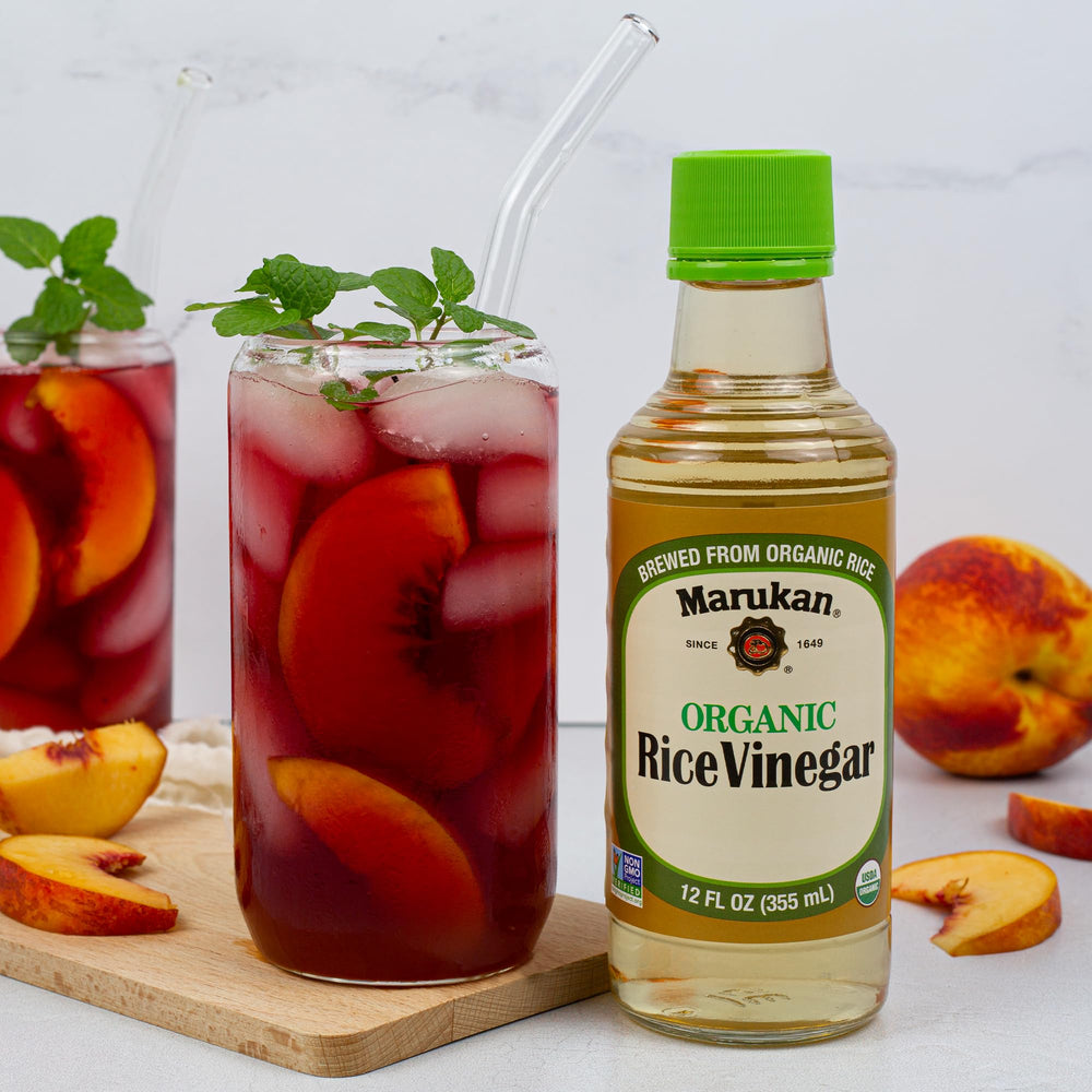 Marukan vinegar used for sushi marinade evokes authentic Japanese flavors in batches.