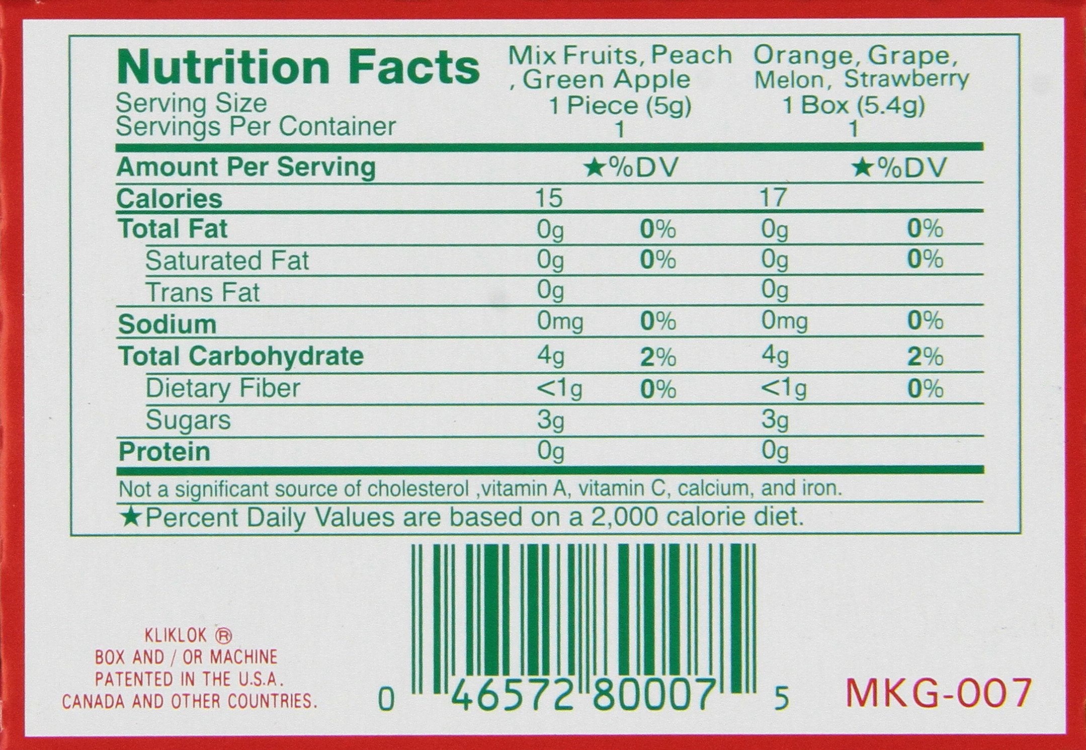 Marukawa seven-pack bubble gum sampler green apple flavor for crisp sweetness
