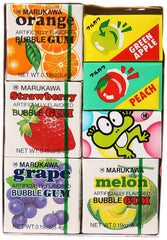 Marukawa seven-pack bubble gum sampler orange flavor for a zesty citrus bite