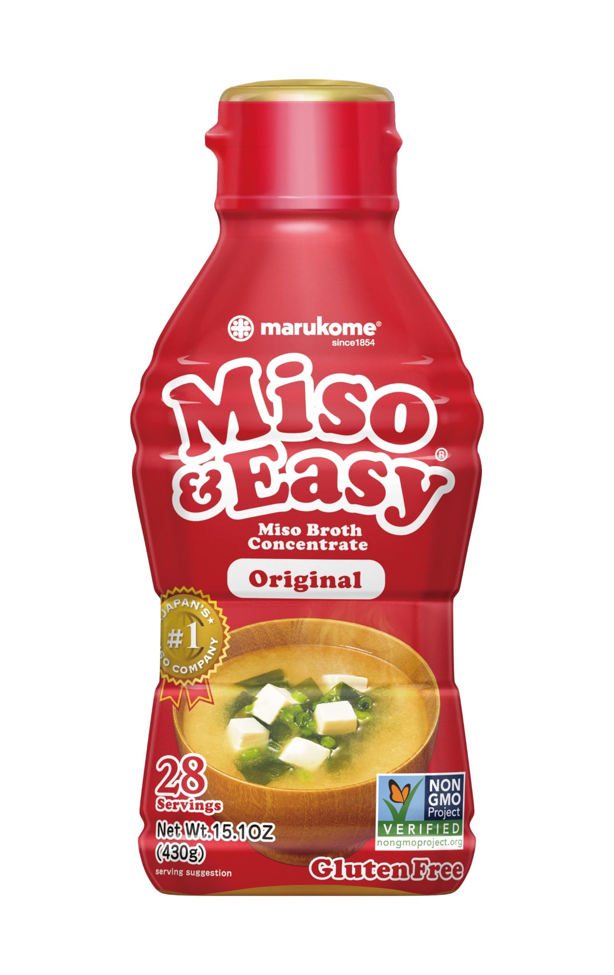 Marukome Miso Easy Original jar for quick, premium miso broth.