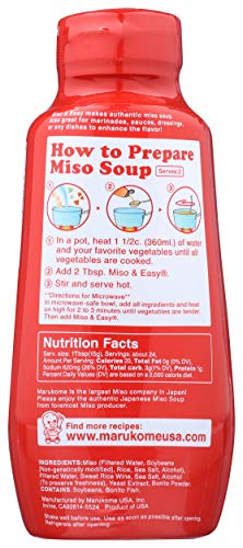 Marukome Original Miso ingredients label emphasizes natural ingredients
