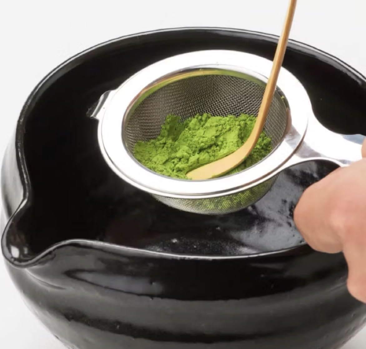 Marukyu Koyamaen matcha packaging bag highlighting freshness and storage.