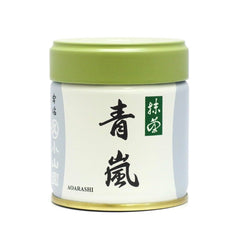 Marukyu Koyamaen ceremonial matcha powder for traditional whisking ritual.