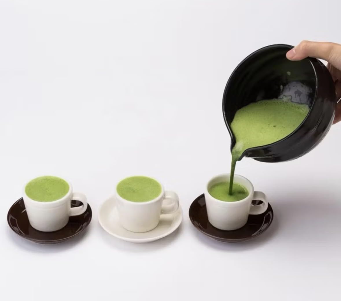 Marukyu Koyamaen ceremonial matcha set showcased for elegant tea service.