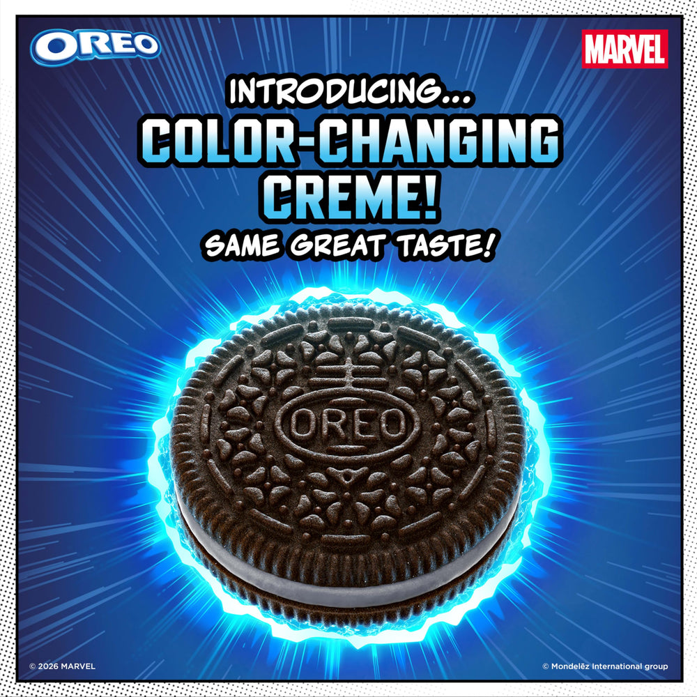 MARVEL OREO resealable pack keeps cookies fresh