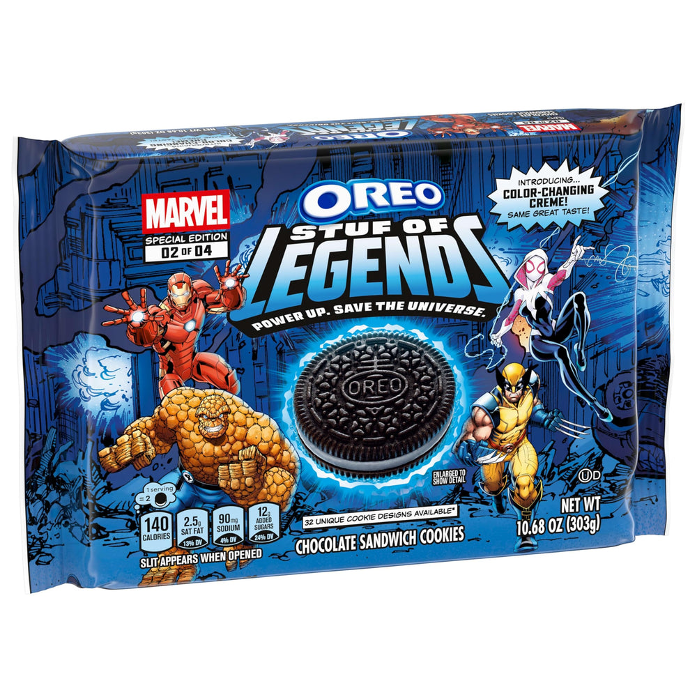 MARVEL OREO spider man iron man wolverine designs