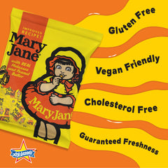 Mary Jane peg bag packaging with 3 oz portion ideal for snacks.