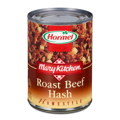 Mary Kitchen roast beef hash can pack in twelve cans for easy stocking.