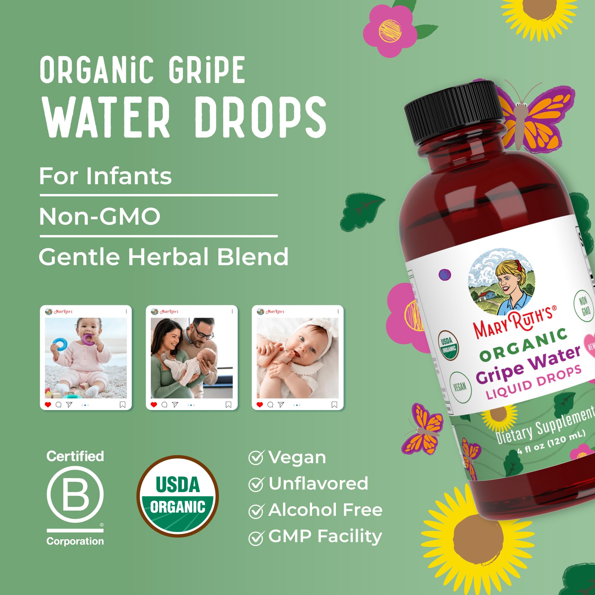 MaryRuth's Gripe Water offers 30 servings for older babies