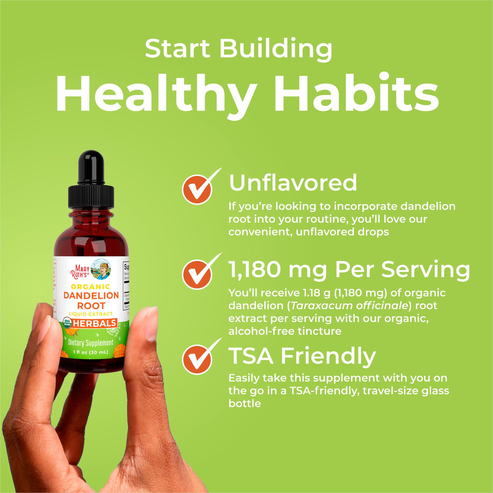 MaryRuth's organic ingredients highlight non-GMO and vegan formulation.