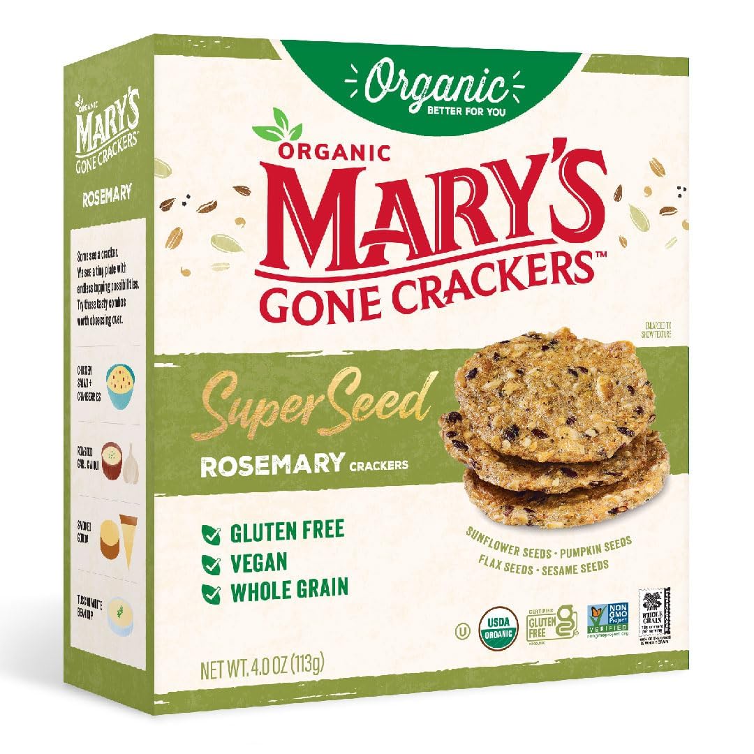 Mary's Gone Crackers SuperSeed Jalapeno crackers provide a gentle heat and crisp bite