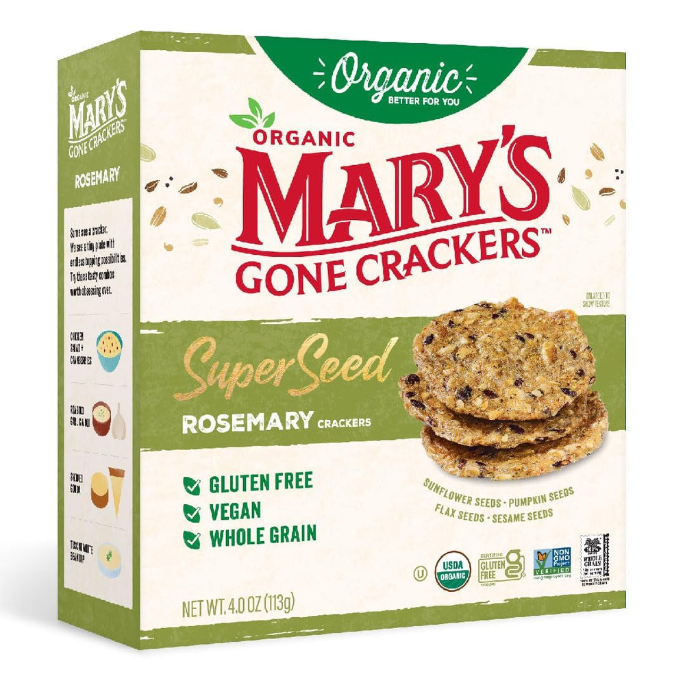 Mary's Gone Crackers SuperSeed Jalapeno crackers provide a gentle heat and crisp bite