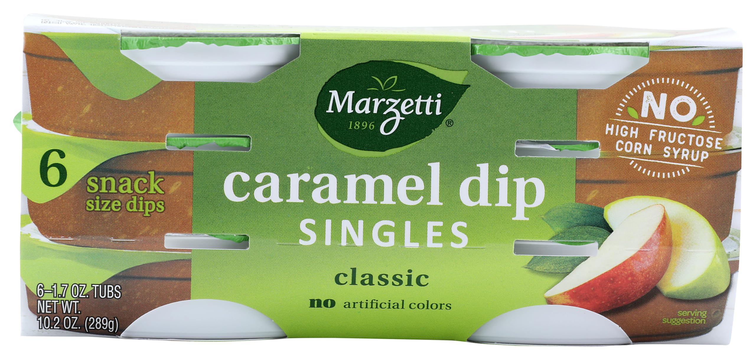 Marzetti Caramel Dip Singles snack-ready cups for quick dipping on the go