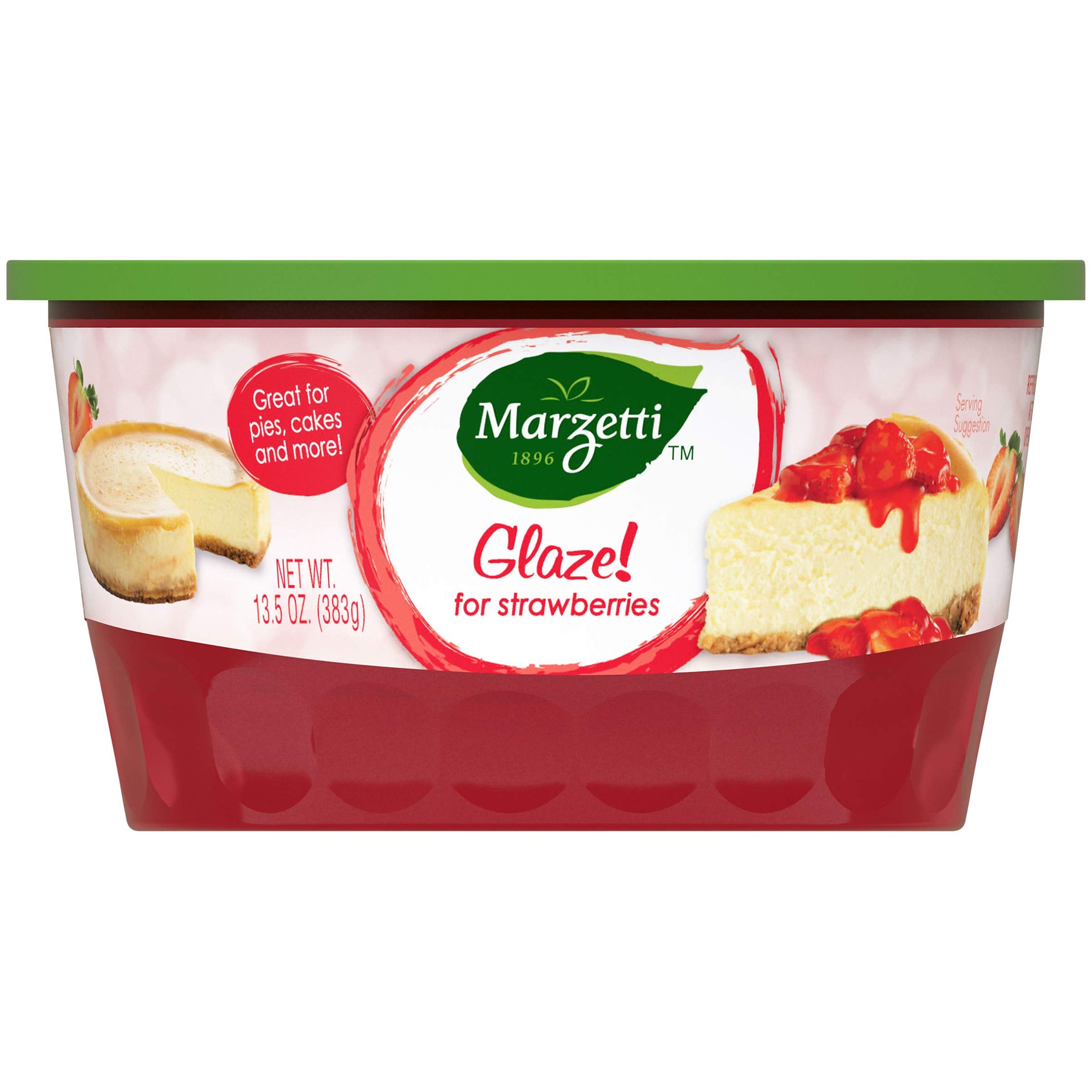 Marzetti Fruit Glaze strawberry jar front, perfect dessert topping