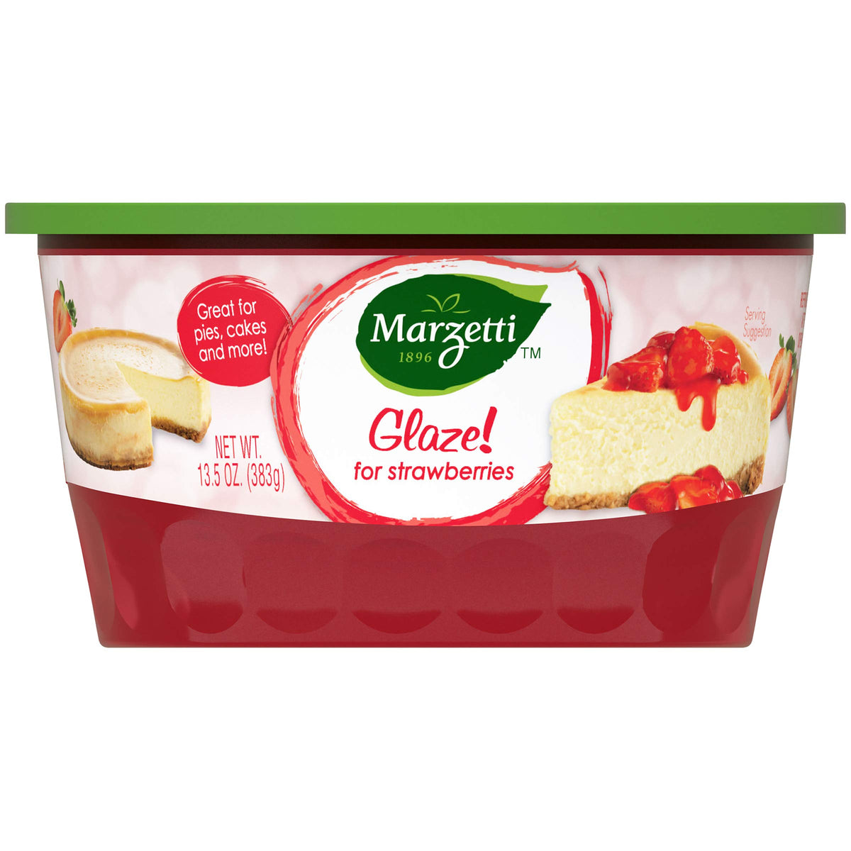 Marzetti Fruit Glaze strawberry jar front, perfect dessert topping