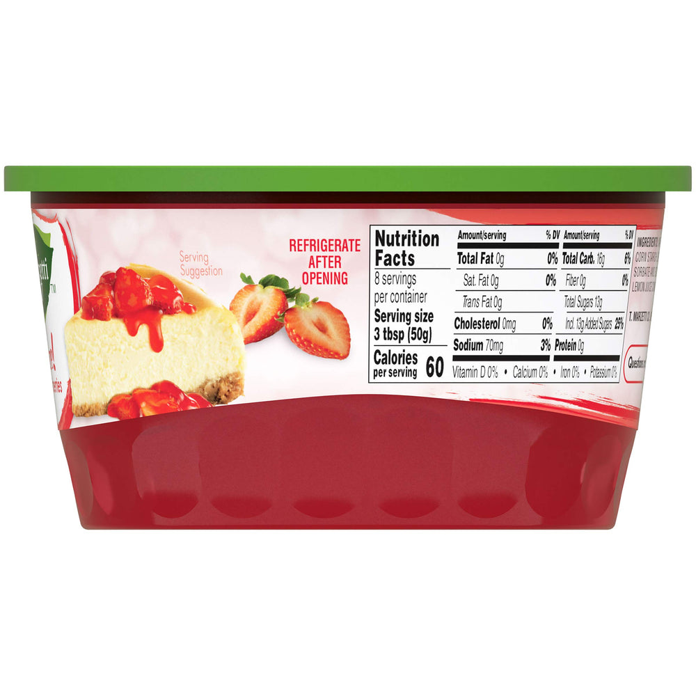 Marzetti Fruit Glaze over yogurt cup, convenient breakfast topping
