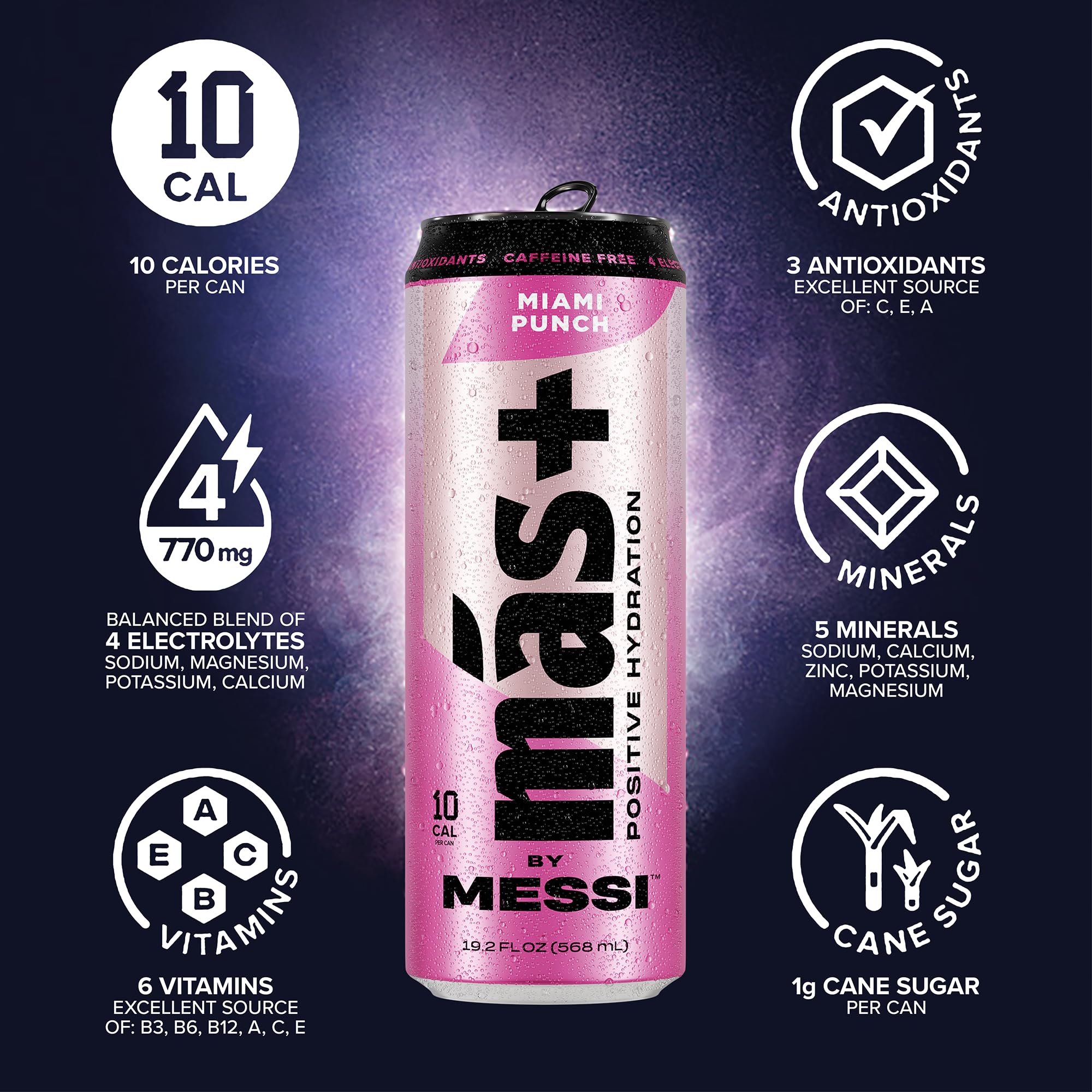 Más+ by Messi Limon Lime League can ready for post-workout refreshment.