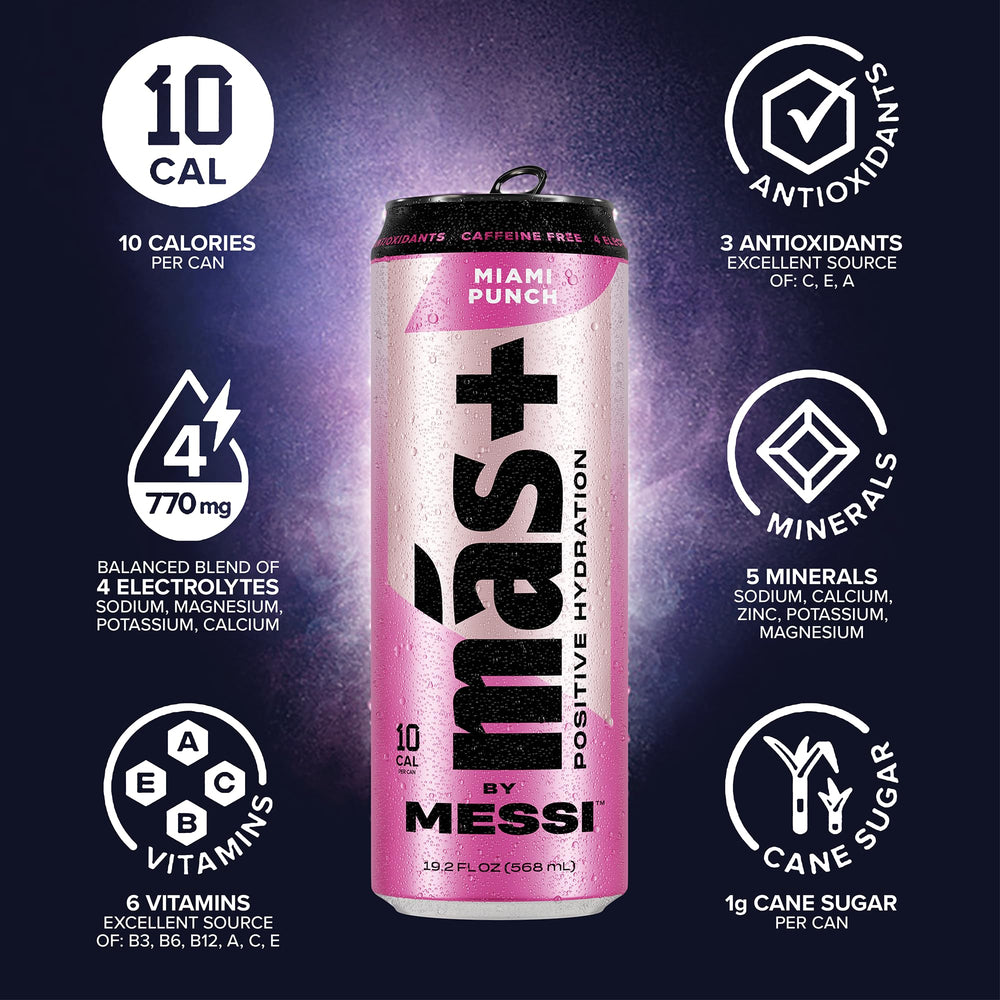Más+ by Messi Limon Lime League can ready for post-workout refreshment.