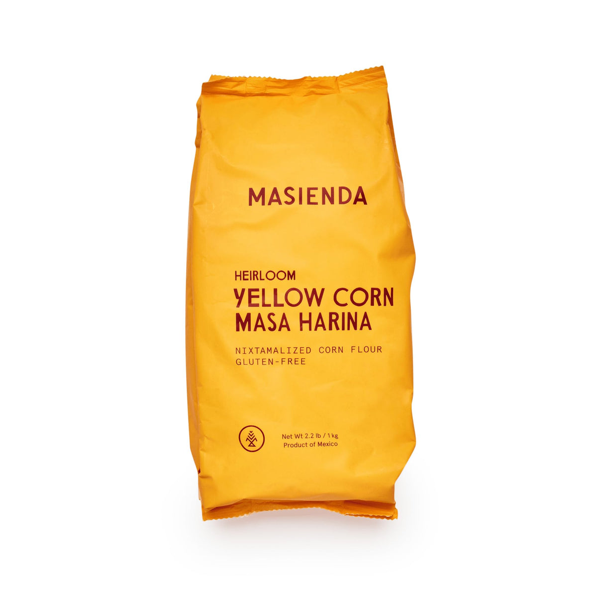 Masienda heirloom yellow corn masa harina bag ready for tortillas and tamales.