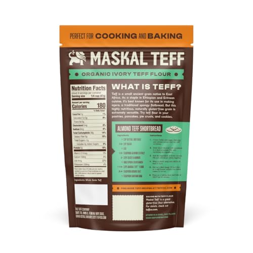 Maskal Teff Ivory Flour for bread baking delivers soft, tender textures.