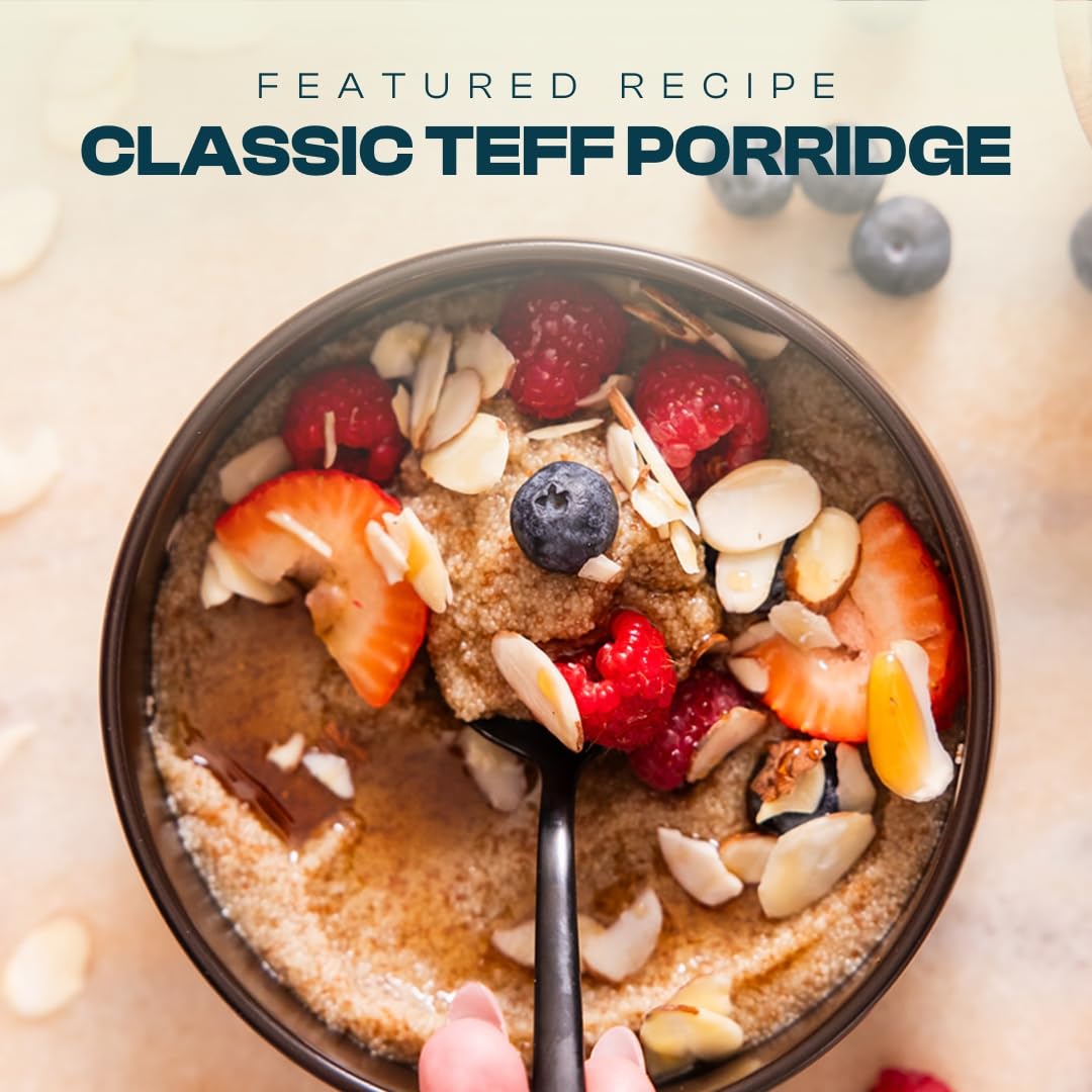 Maskal Teff Ivory Teff grain porridge bowl ready for breakfast and snacks