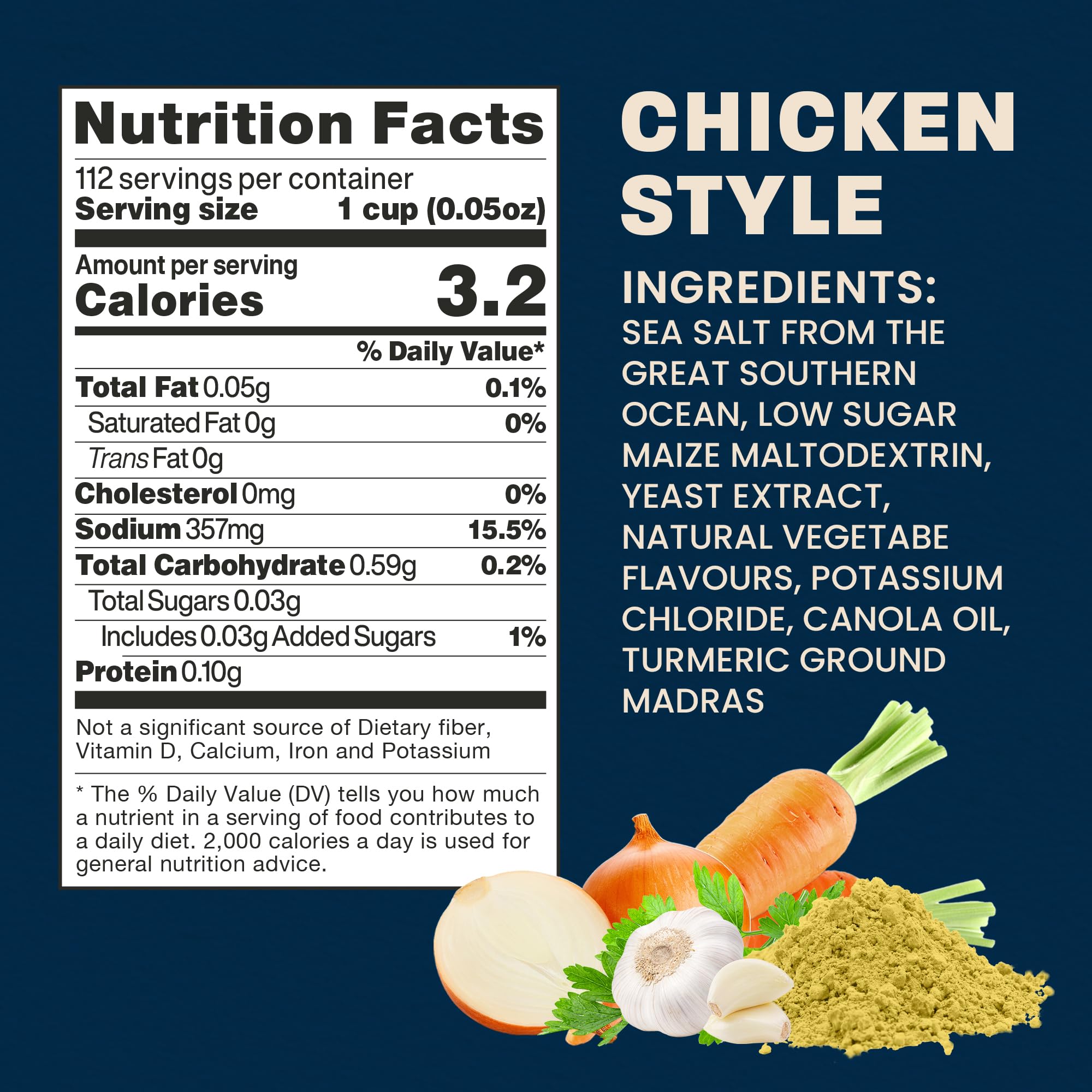 Massel Chicken Style Bouillon Powder contents shown for quick broth.