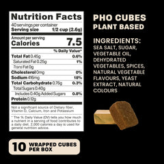 Massel Pho broth cubes closeup dissolving into hot water for rich flavor.
