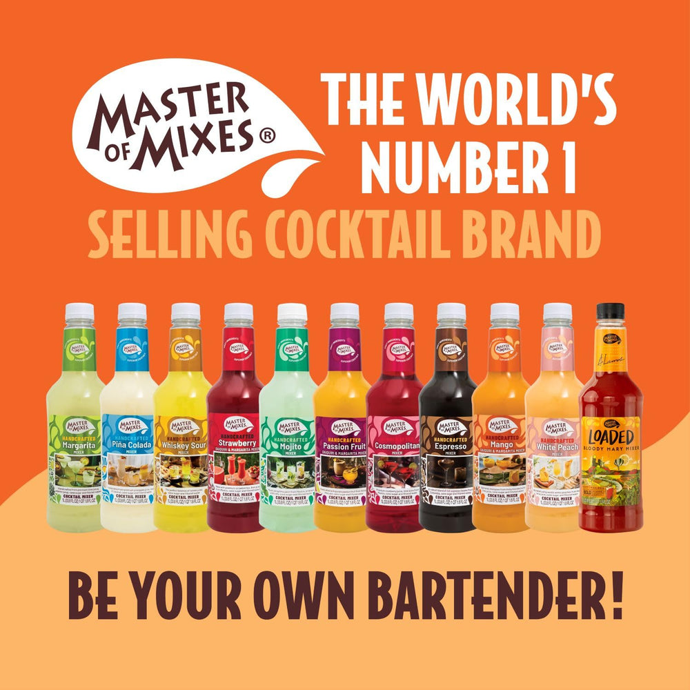 Master of Mixes on-bar counter setup for at-home entertaining.