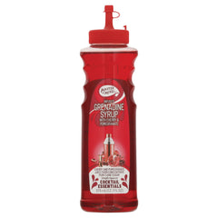 Master of Mixes Grenadine bottle front view, stylish packaging for premium cocktails.