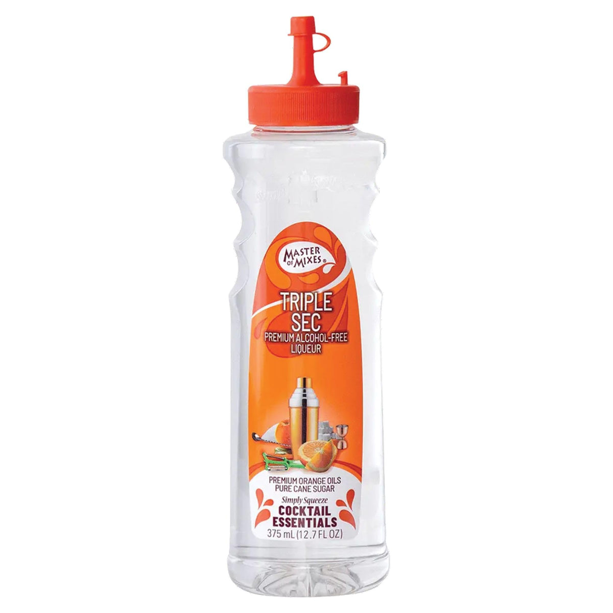 Master of Mixes Triple Sec bottle with premium orange flavor, ideal for cocktails