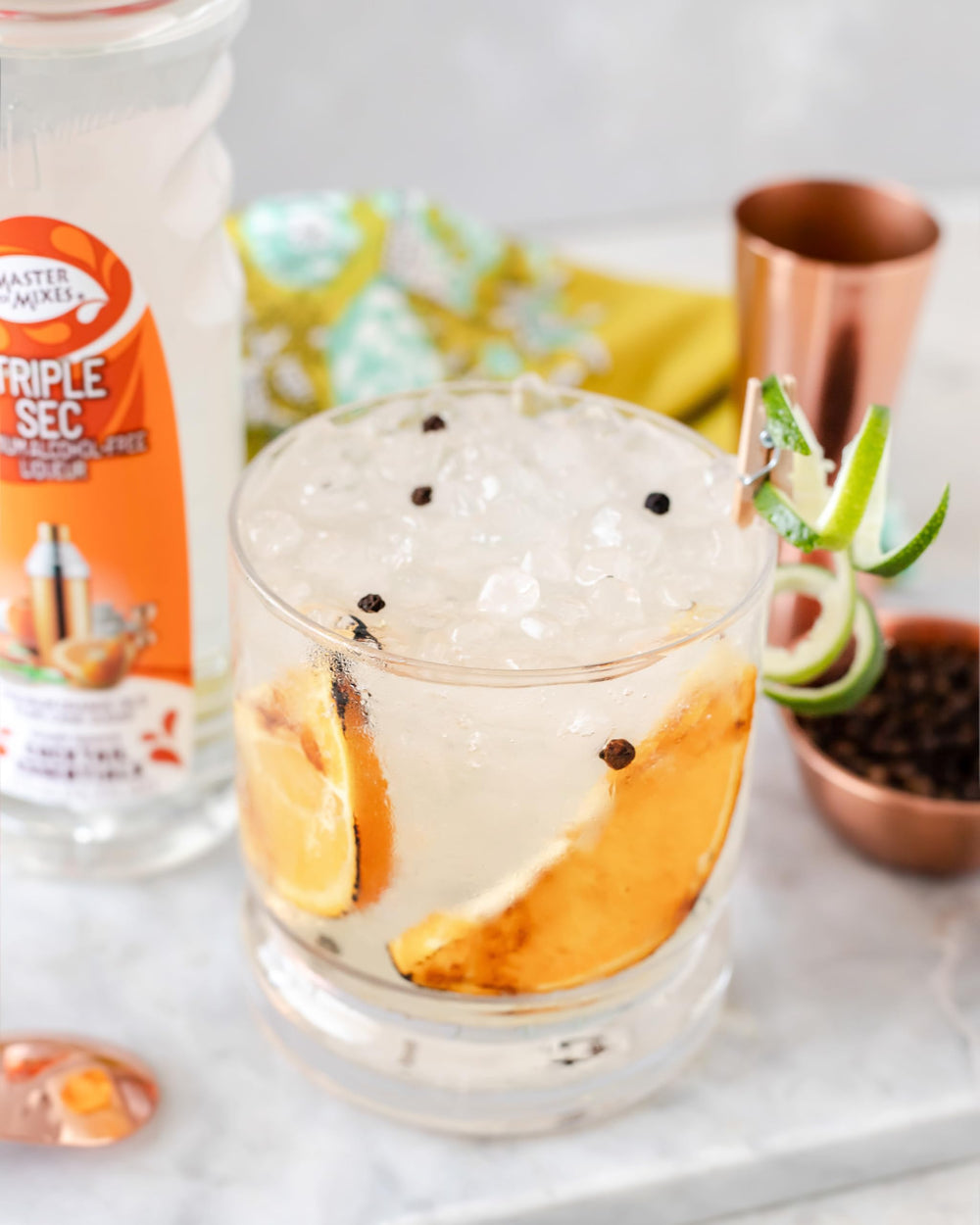 Master of Mixes Triple Sec adds citrus lift to a margarita setup