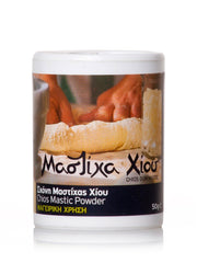 MASTIHA Chios powder in a bowl for desserts and baking aromas